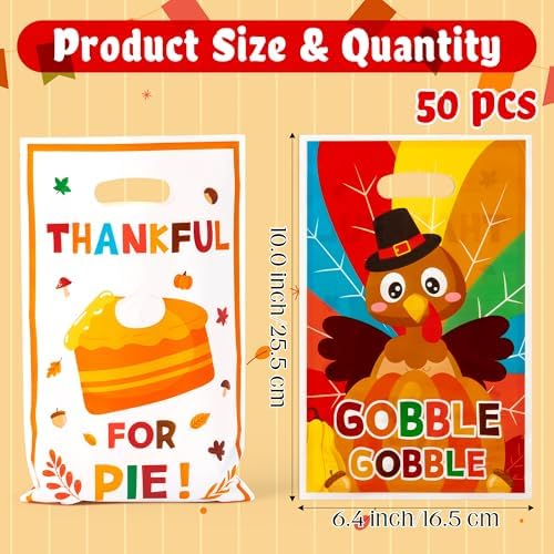 Haooryx Thanksgiving Day Turkey Favor Bags Gift Wrapping Decorations