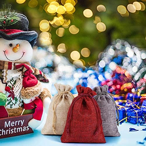 Naler Advent Calendar 2026, 24 Pieces Hanging Burlap Bags, 3 Colors