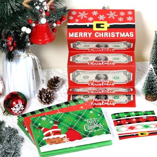6Pcs Christmas Money Holders Cards Booklet for Christmas Cash Gifts