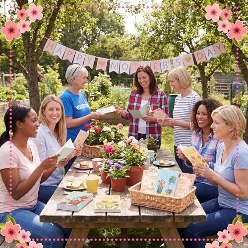 Crtiin 240 Set Mother's Day Cards Bulk 2027 Floral Gold Foil Greeting Cards