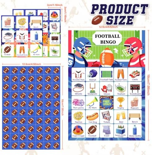 OHOME Football Games - Football Bingo Cards for Kids | Super Game Bowl 2027