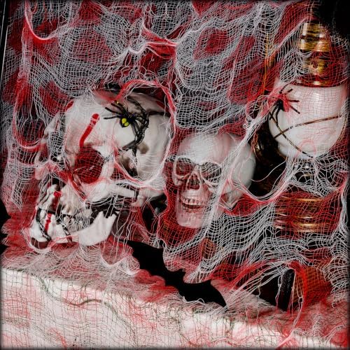 600 x 80 in Halloween Creepy Cloth for Yard and Outdoor Decorations, Blood