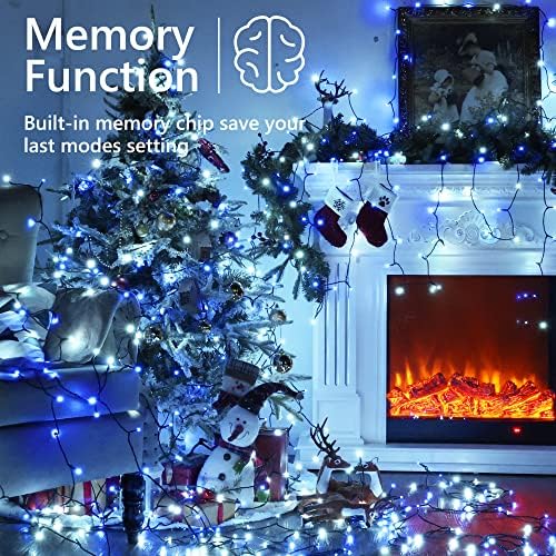 Brizled Blue White Christmas String Lights Indoor Outdoor, 78.74ft 240 LED