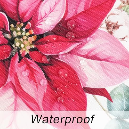 Christmas Tablecloth Pink Xmas Decorations Waterproof Tablecloths Table Covers for Dinner Kitchen Dining Table Party Holiday Decor 60"x 102" Oblong/Rectangle