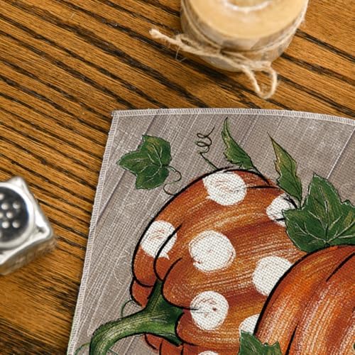 Artoid Mode Pumpkins Vine Fall Wedge Placemats Set of 4-12 x 18 Inch
