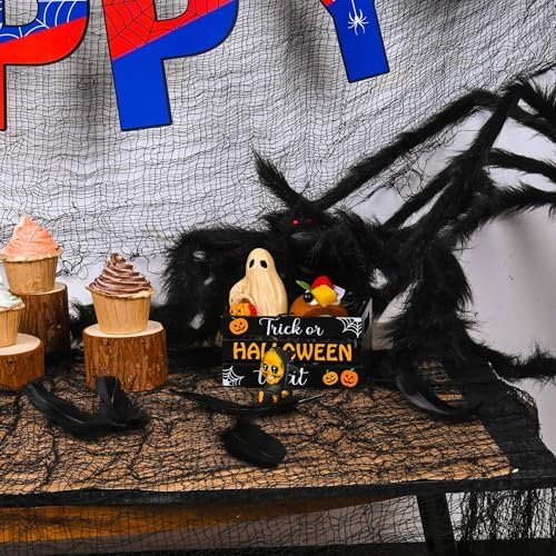 6 Pack Halloween Creepy Cloth 30x72 Inch Halloween Decor - 4 Black 2 Red