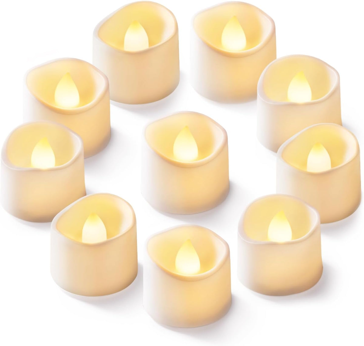 Homemory 100-Pack Flameless Tea Lights Candles Battery Operated, 200+ Hours