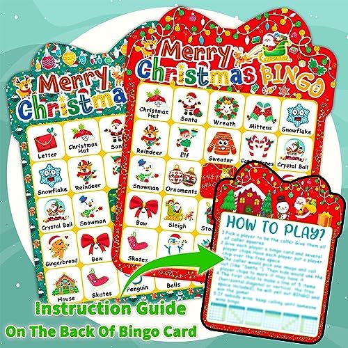 39Pcs Christmas Bingo Cards