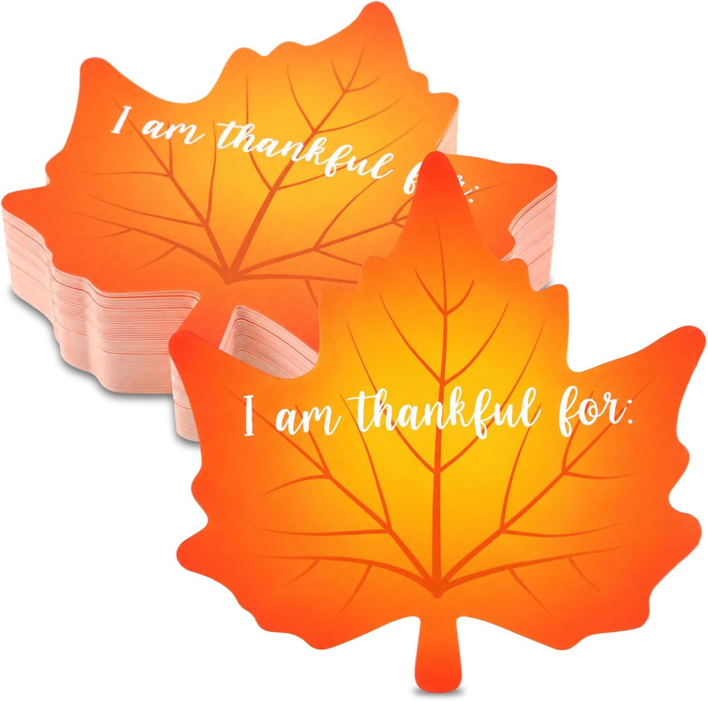 Qilery 100 Pcs Thanksgiving Table Place Cards Fall Maple Leaves Cutouts