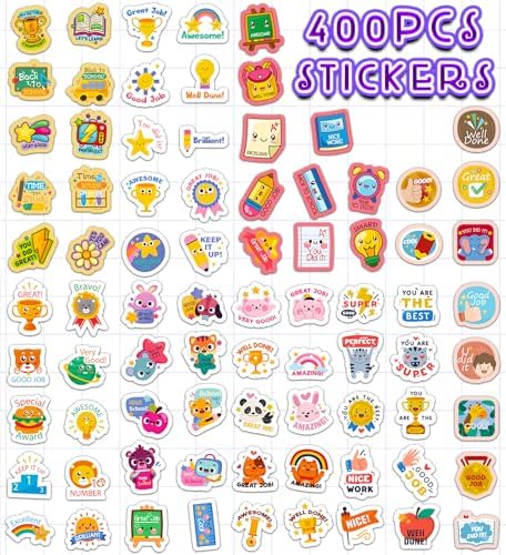 Back to School Supplies,400 Pcs Teacher Motivational Stickers for Kids