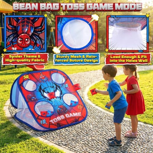 Bean Bag Toss Game for Kids - Cornhole Board Outdoor Toys for Toddlers -Party Activities Carnival Outside Yard Backyard Beach Lawn Games Toy for Kid Boys Girls Age 3 4 5 6 7 8 Year Old Birthday Gifts
