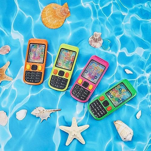Gejoy 24 Pcs Handheld Water Ring Games Cellphone for Kids,Cute