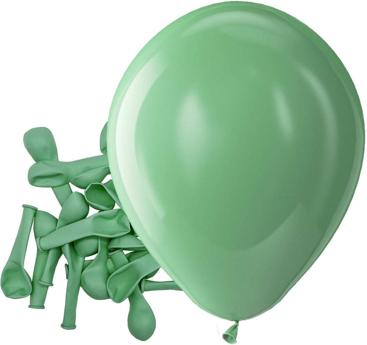 Bezente Sage Green Latex Matte Party Balloons 150 Pack 5 inch Small