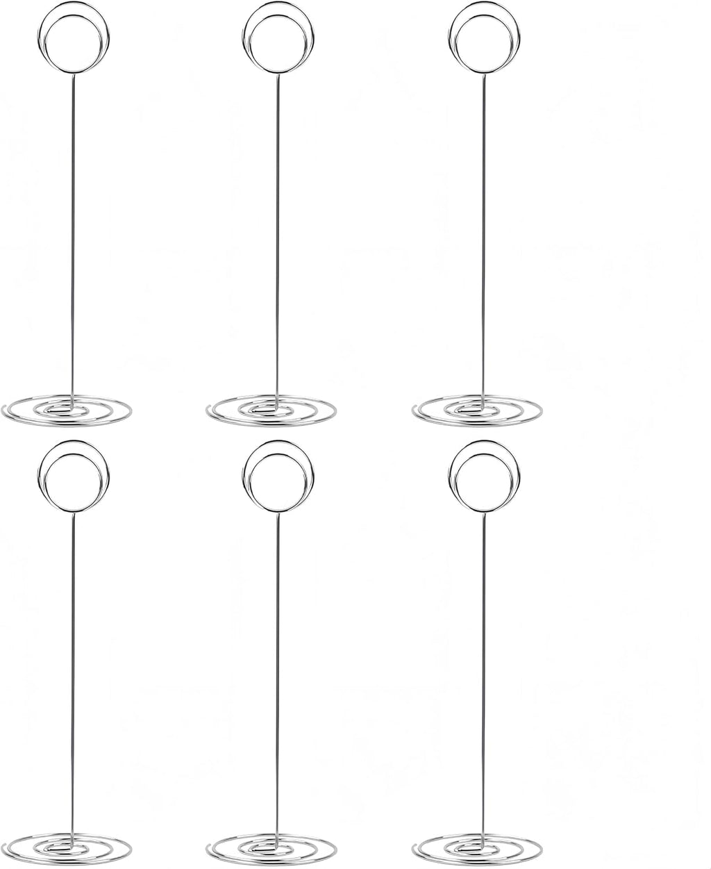 10 Pack 8.75 inch Tall Table Number Holders Place Card Holder Table Picture Holder Wire Photo Holder Clips Picture Memo Note Photo Stand (Silver)