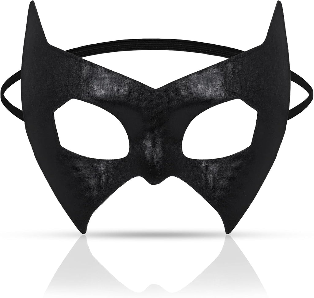 Bat Eye Mask, Black Superhero Eye Mask Batgirl Costume Masks for Women Adult for Halloween Role Play Cosplay