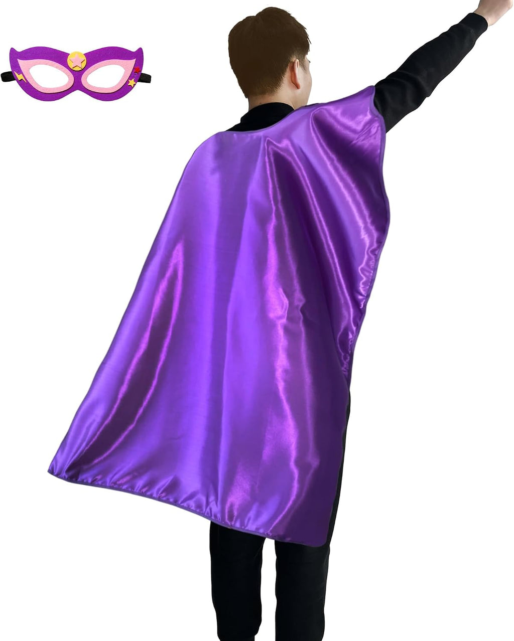 D.Q.Z Adults Superhero Cape and Mask for Men Women Super Hero Party Dress Up Costumes, Halloween Vampire Capes