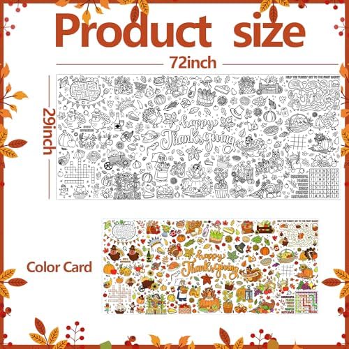 BCCSNNM Thanksgiving Giant Coloring Poster, 31.5 x 72 Inch
