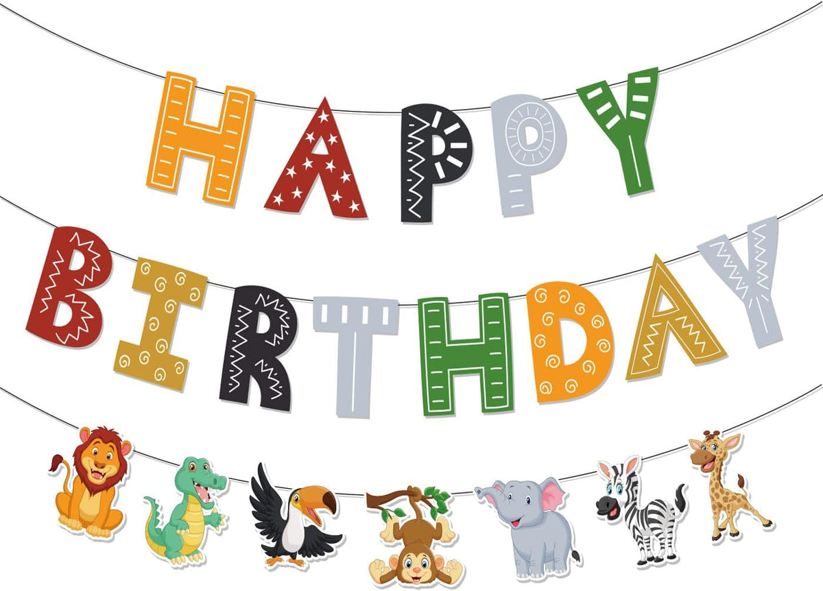 Hooqict 40Pcs Safari Animal Cupcake Toppers Party Animal Birthday Cake Topper Decorations Safari Jungle Cupcake Picks for Kids Boys Girls Birthday Baby Shower Wild Zoo Party Supplies