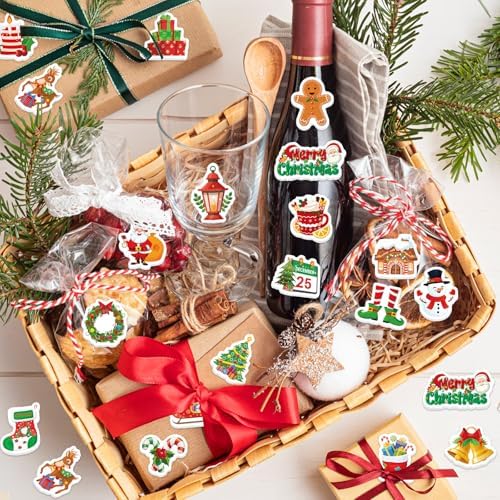 300Pcs Christmas Foam Stickers, Cute Self-Adhesive Xmas Stickers Foam Santa Claus Gingerbread Man Reindeer Sticker Decorations for Home Office School Classroom DIY Art Craft Party Supplies
