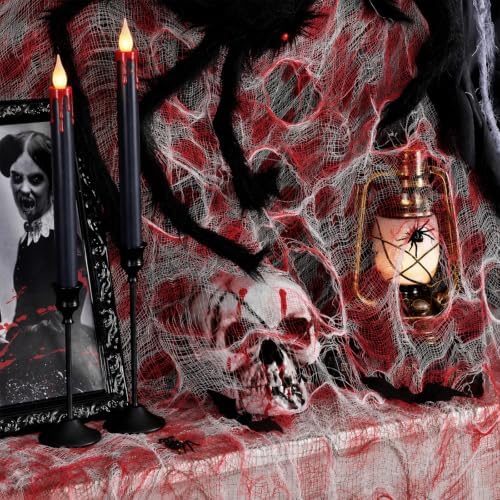 600 x 80 in Halloween Creepy Cloth for Yard and Outdoor Decorations, Blood