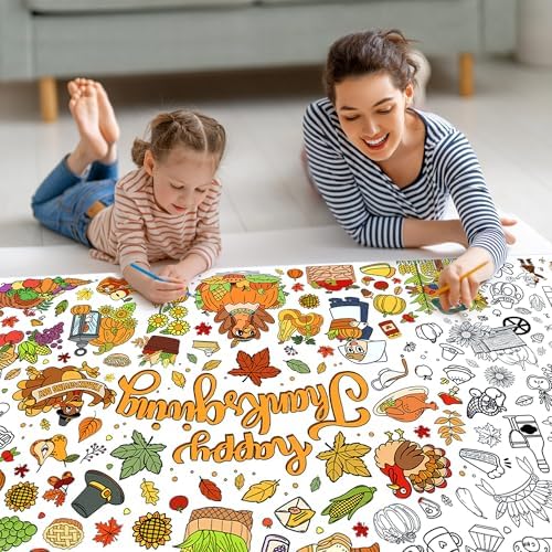 BCCSNNM Thanksgiving Giant Coloring Poster, 31.5 x 72 Inch