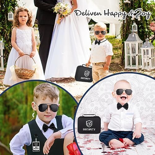 Mepase 21 Pcs Ring Security Wedding Ring Bearer Box,Cloth Suitcase