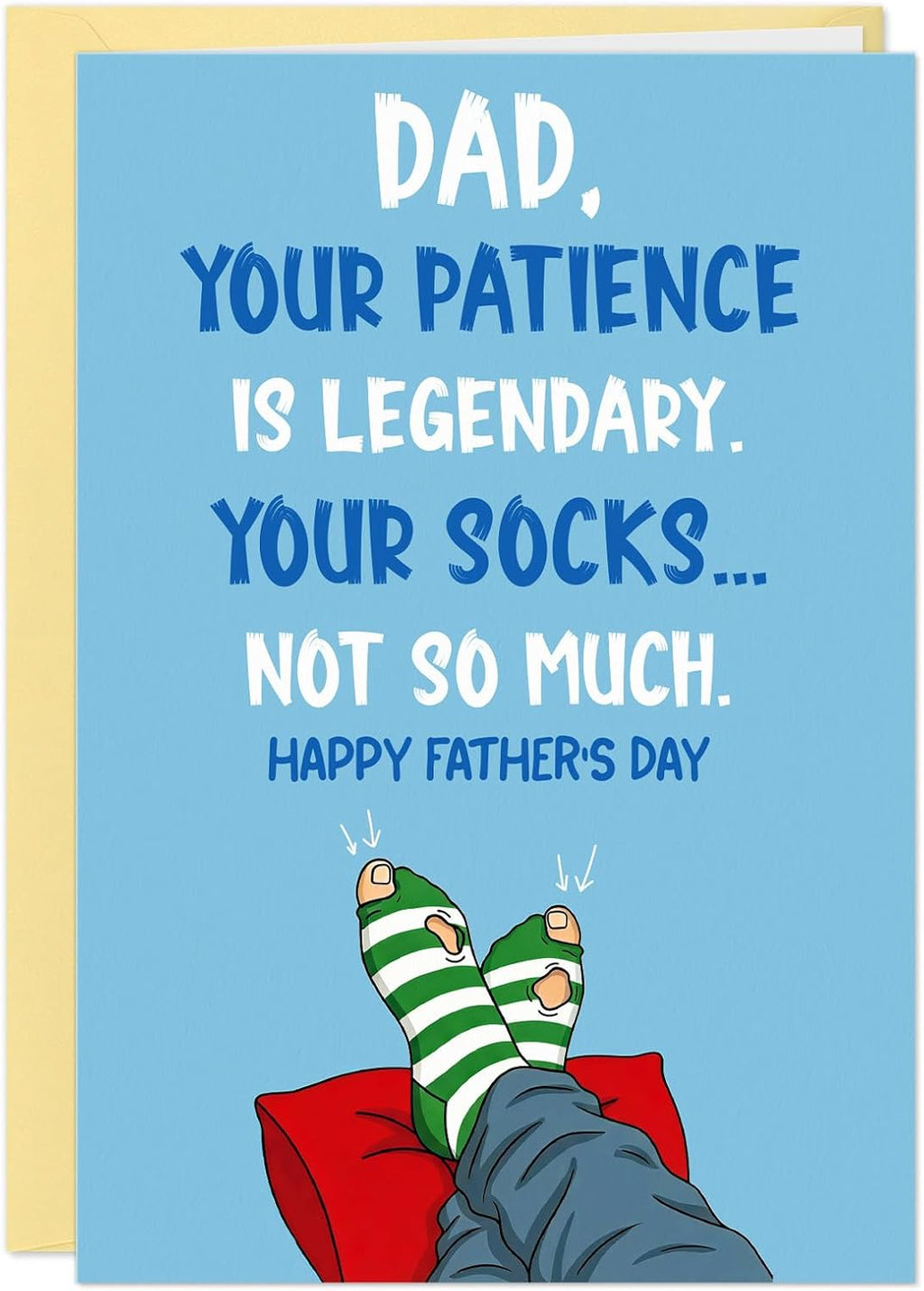 D4DREAM Happy Fathers Day Card Funny from Kids, Your Patience is Legendary