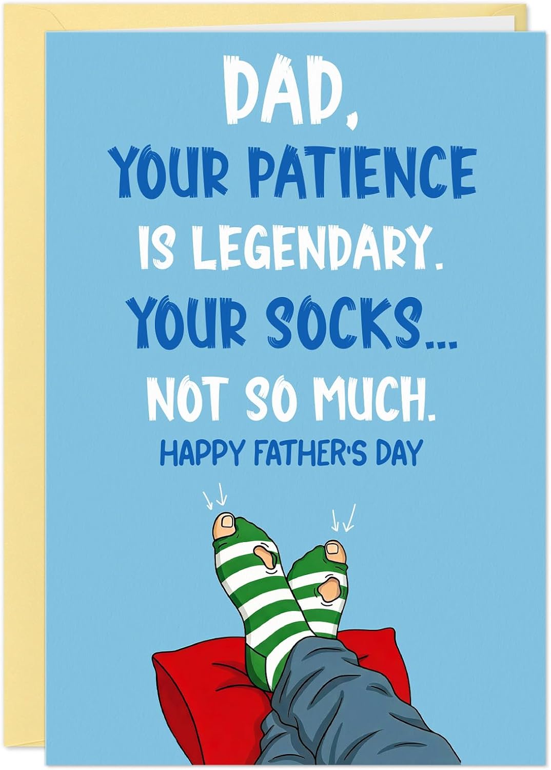 D4DREAM Happy Fathers Day Card Funny from Kids, Your Patience is Legendary