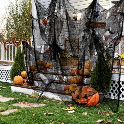 Halloween Decorations Creepy Cloth, 4 PC 72 X 30inch Black Scary Gauze Spooky Cloth, Freaky Loose Creepy Clothes, Halloween Decorations for Haunted Houses Outdoor Indoor Yard Cauldron Wall Decor