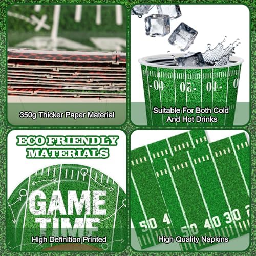 Football Party Decorations - Football Party Supplies Kit for 24
