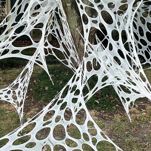 JOYSELLER 450 sqft Spider Web Halloween Decorations Outdoor
