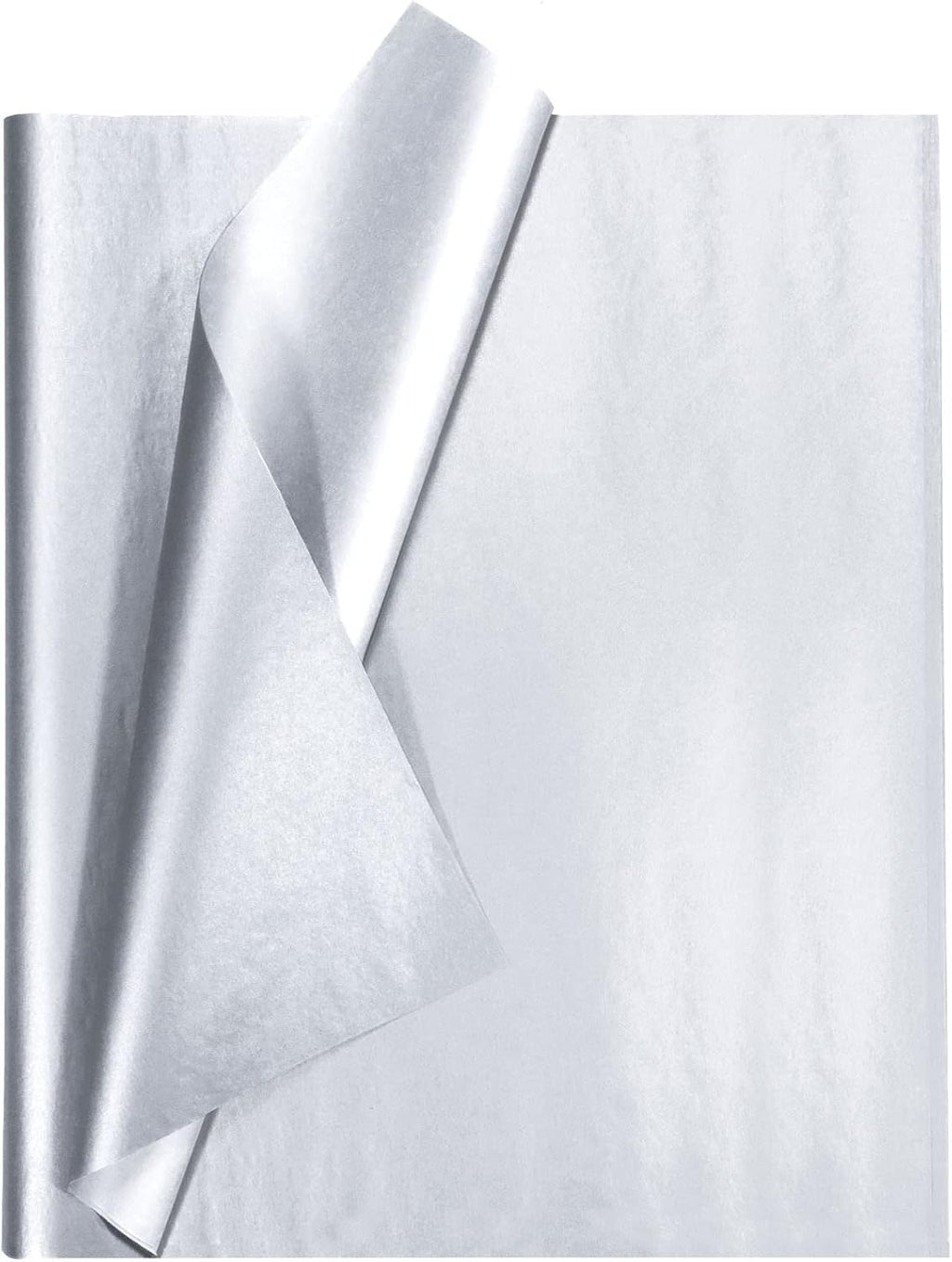100 Sheets Silver Tissue Paper Artdly 12 x 20 Inches Silver Wrapping Paper Bulk for Weddings Birthday DIY Project Wrapping Crafts Decor