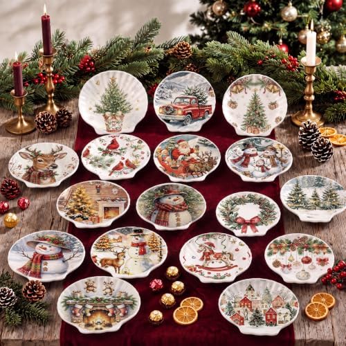 Yexiya 24 Sheet 12 Style Christmas Paper Napkins for Decoupage