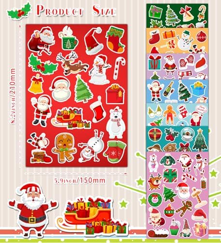 Christmas Stickers, Stocking Stuffers for Kids,Christmas Gift for Grandkids
