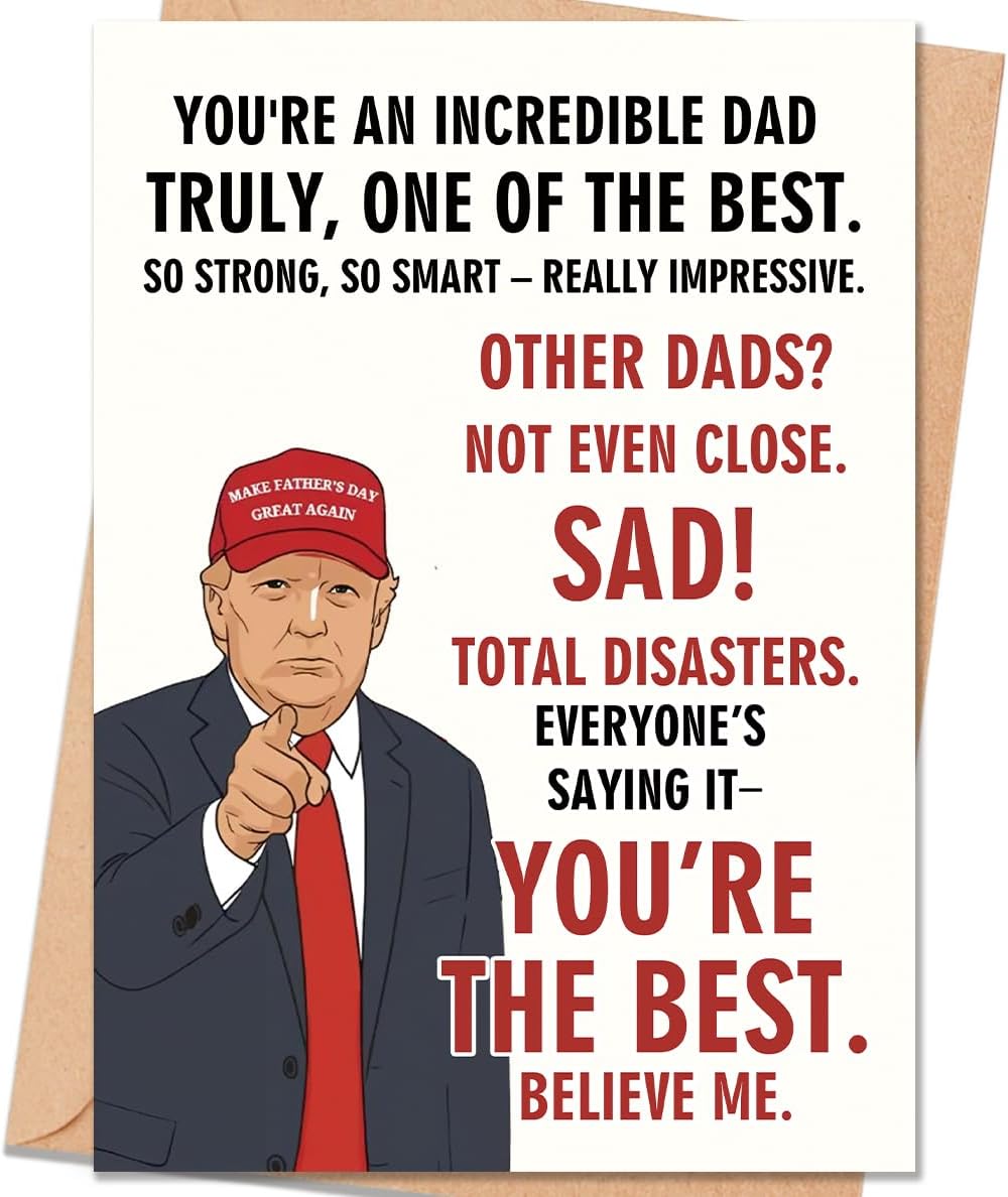 FANCYLUCKY Funny Father's Day Card for Dad Grandad Husband