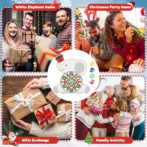 HyDren Valentine's Day Party Games 28x26 White Elephant Gift Exchange Games, White Elephant Dart Board with 12 Sticky Balls, School Classroom Family Activity for Teacher Students Friends Guests