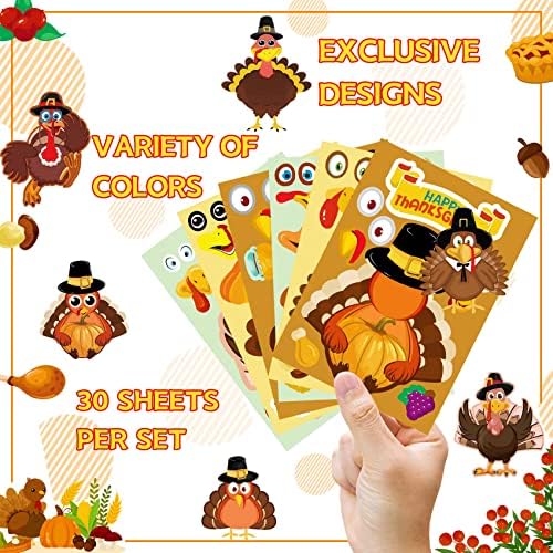 Thanksgiving Stickers for Kids-Thanksgiving Stickers Turkey Stickers
