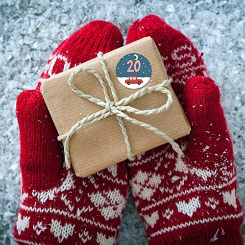 Naler 96PCS Christmas Advent Calendar Numbers Stickers