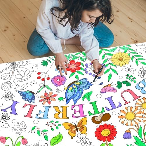 Giant Butterfly Coloring Poster, 30 x 72 Inch