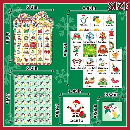 39Pcs Christmas Bingo Cards