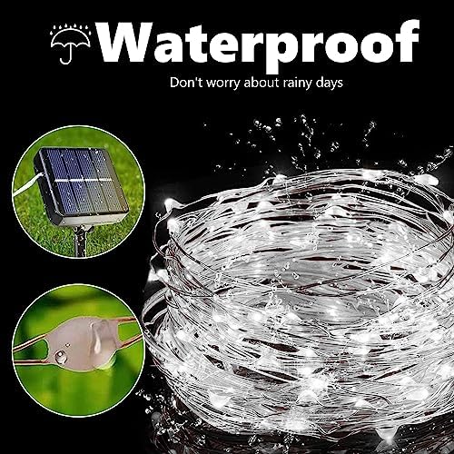 Joomer Solar Fairy Lights, 2-Pack Total 80FT 240LED String Lights, White