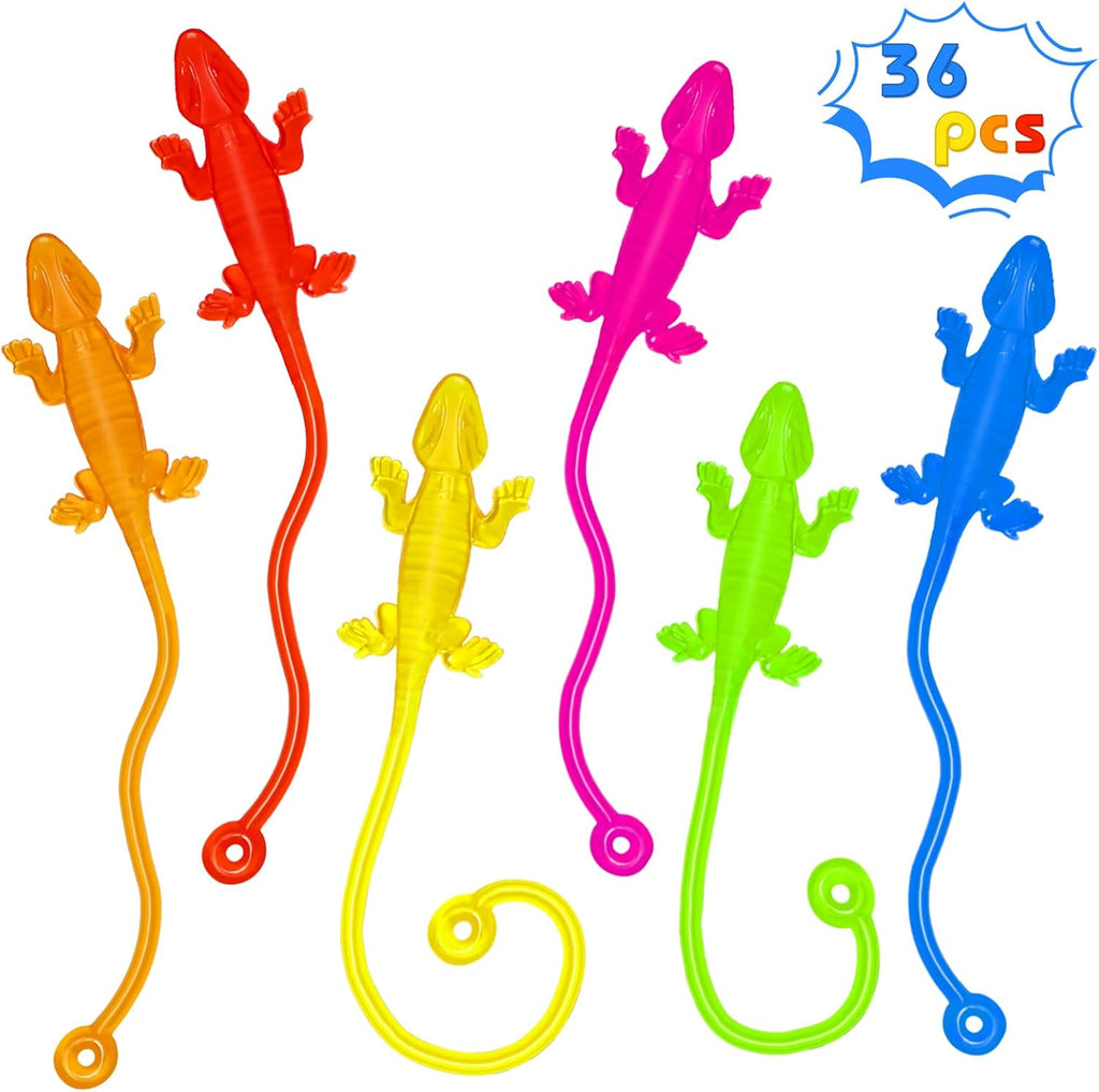 Sticky Hands Bulk 36PCS Kids Party Favors Lizard Shape Stretchy Sticky Hand