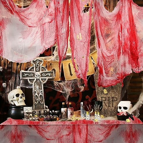 197x78.7in Halloween Creepy Cloth for Yard and Outdoor Decorations,Blood