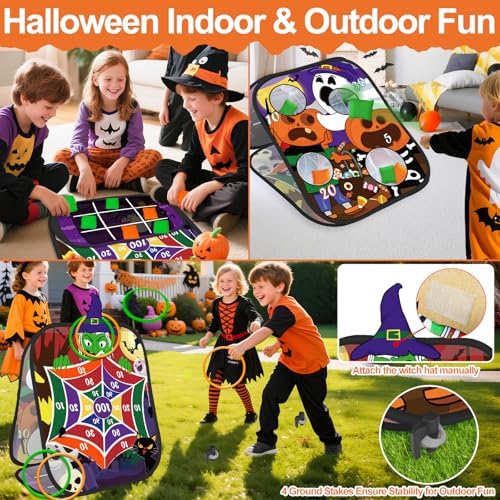 4-in-1 Halloween Party Games Set for Kids Adults