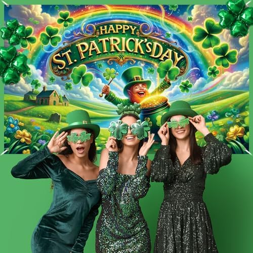 St Patricks Day Photo Backdrop St Pattys Day Decoration for Home