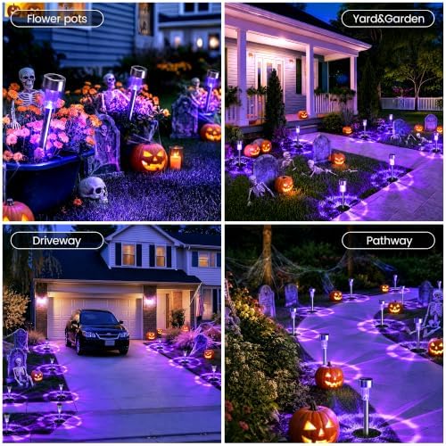 GIGALUMI Solar Halloween Lights Outdoor Waterproof 20-Pack Halloween Decor