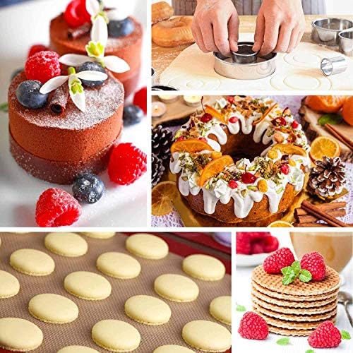 HULISEN Biscuit Cutter Set 11-Pc, Stainless Steel Round Cookie Cutters