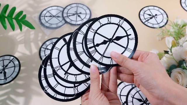 Xinnun 8 Pcs Wonderland Tea Party Decorations Fairy Curious Clock Garlands