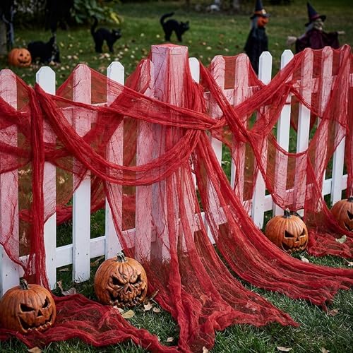 400"x39" Large Halloween Scary Gauze, Spooky Cloth Party Decoration