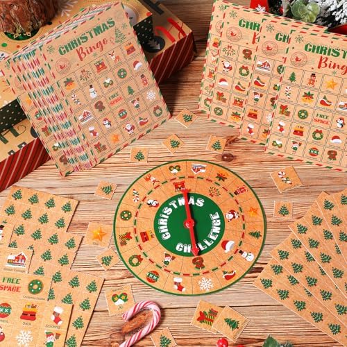 Shappy Bingo Game for Kid Adult 24 Players Party Game Activities,Christmas